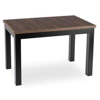 Stół SKUBI Rozkładany 120-160 cm Orzech/Czarny