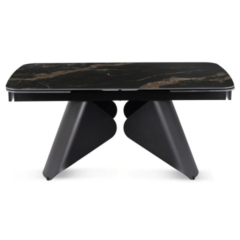 Stół VERONA Ceramiczny Rozkładany 160-240 cm Czarny Marmur/Czarny