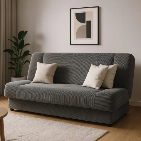 Wersalka Rozkładana PIANO Ciemnoszara Sztruksowa