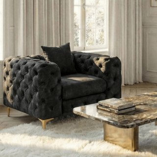 Fotel SORRENTO 1S Czarny Welurowy