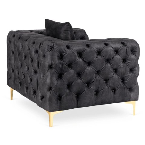 Fotel SORRENTO 1S Czarny Welurowy