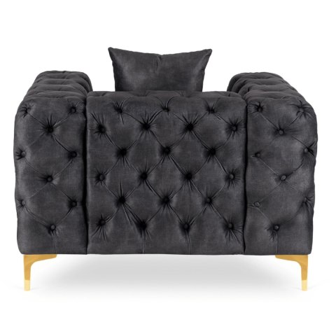 Fotel SORRENTO 1S Czarny Welurowy