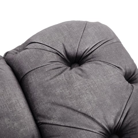 Fotel Wypoczynkowy SORRENTO 1S Szary Welurowy Nowoczesny Glamour