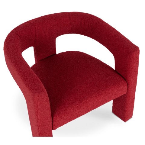 Fotel Wypoczynkowy do Salonu LILLE Bordowy Boucle Nowoczesny