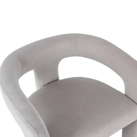 Fotel Wypoczynkowy do Salonu LILLE Szary Welurowy Nowoczesny