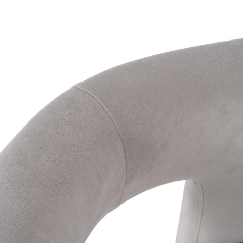 Fotel Wypoczynkowy do Salonu LILLE Szary Welurowy Nowoczesny