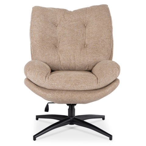 Fotel Wypoczynkowy Obrotowy FREMONT z Podnóżkiem Beżowy