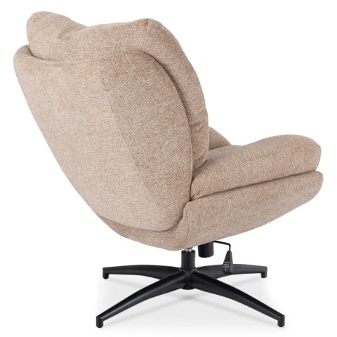 Fotel Wypoczynkowy Obrotowy FREMONT z Podnóżkiem Beżowy