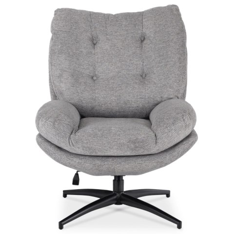 Fotel Wypoczynkowy Obrotowy FREMONT z Podnóżkiem Szary