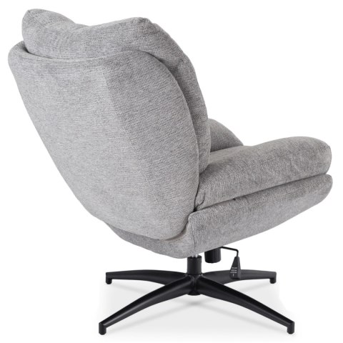 Fotel Wypoczynkowy Obrotowy FREMONT z Podnóżkiem Szary