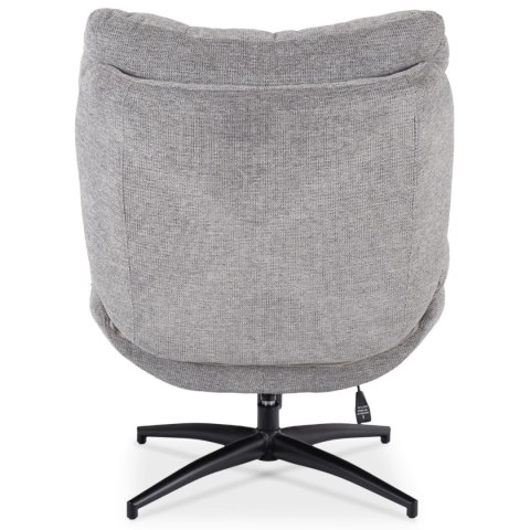 Fotel Wypoczynkowy Obrotowy FREMONT z Podnóżkiem Szary