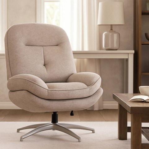 Fotel Wypoczynkowy Obrotowy MESA Beżowy