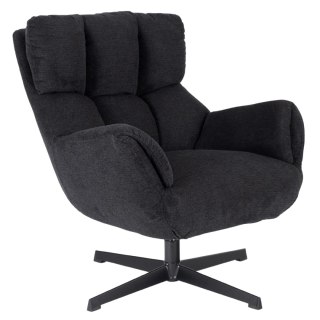 Fotel Wypoczynkowy Obrotowy REAL Czarny