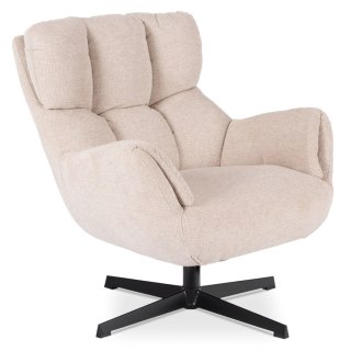 Fotel Wypoczynkowy Obrotowy REAL Kremowy