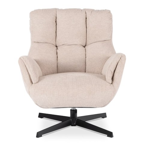 Fotel Wypoczynkowy Obrotowy REAL Kremowy