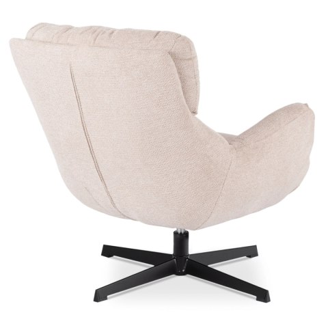 Fotel Wypoczynkowy Obrotowy REAL Kremowy