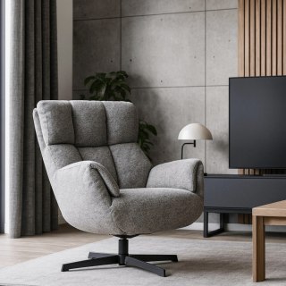 Fotel Wypoczynkowy Obrotowy REAL Szary