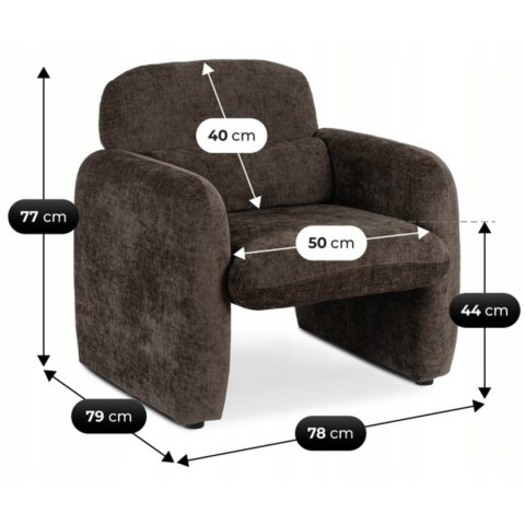 Fotel Wypoczynkowy TOGO Brązowy