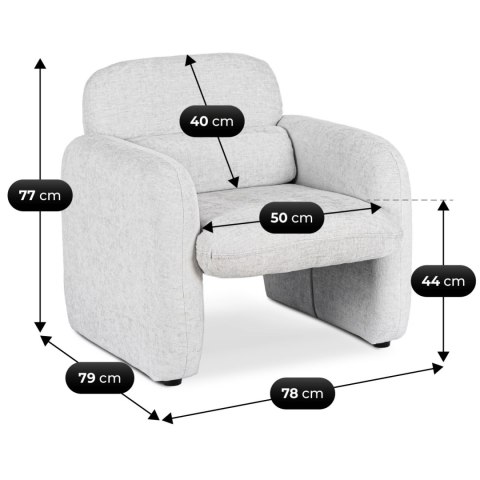 Fotel Wypoczynkowy TOGO Szary