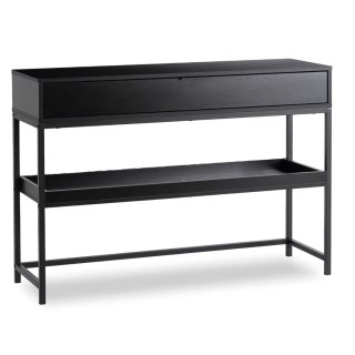 Konsola do Przedpokoju RUBY 100 cm z Półką Czarna Nowoczesna