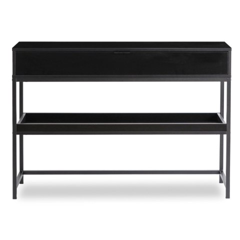 Konsola do Przedpokoju RUBY 100 cm z Półką Czarna Nowoczesna