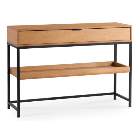 Konsola do Przedpokoju RUBY 100 cm z Półką Dąb/Czarny Loft