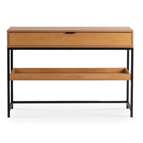 Konsola do Przedpokoju RUBY 100 cm z Półką Dąb/Czarny Loft