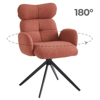 Krzesło Obrotowe do Salonu ALVARO Rude