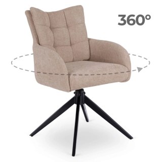 Krzesło Obrotowe do Salonu JULY Beżowe