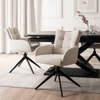 Krzesło Obrotowe do Salonu JULY Kremowe