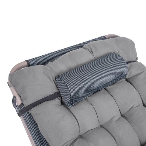 Leżak Ogrodowy Łóżko Polowe SATURN Szare