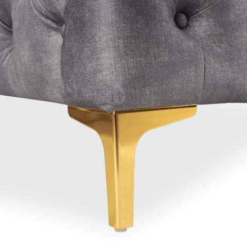 Sofa SORRENTO 2S Dwuosobowa Szara Welurowa