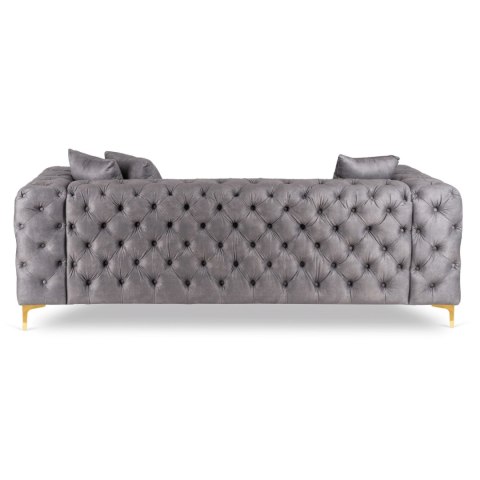 Sofa SORRENTO 3S Trzyosobowa Szara Welurowa