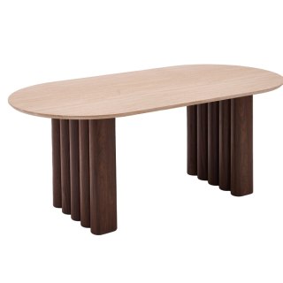 Stół DARIO Owalny 200 cm Trawertyn/Orzech
