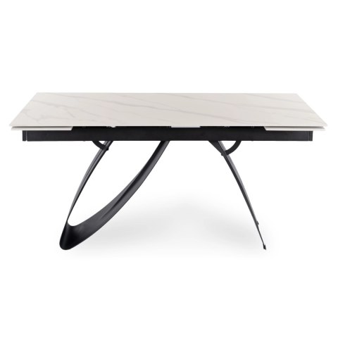Stół DEVON Ceramiczny Rozkładany 160-220 cm Biały Marmur/Czarny