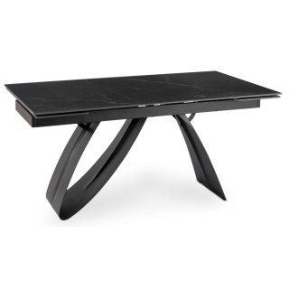 Stół DEVON Ceramiczny Rozkładany 160-220 cm Czarny Marmur/Czarny