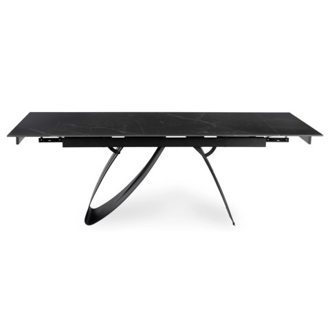 Stół DEVON Ceramiczny Rozkładany 160-220 cm Czarny Marmur/Czarny