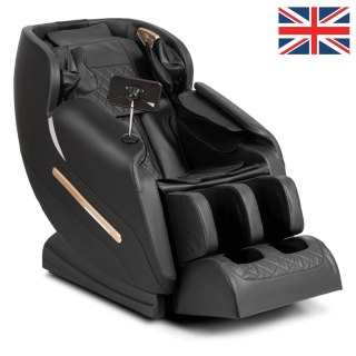 Fotel Masujący VX MAX Czarny Ekoskóra Angielskie Menu