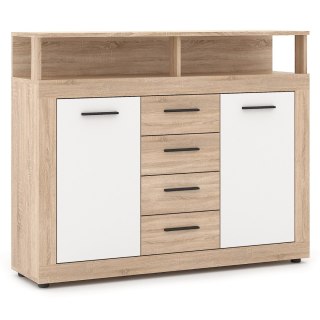 Komoda BLAGO MIDI B 119,5 cm Dąb Sonoma/Biały