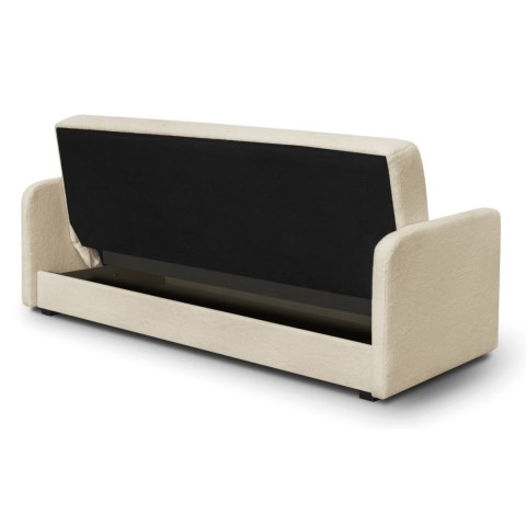 Sofa Rozkładana PORTO Jasnobeżowa Boucle