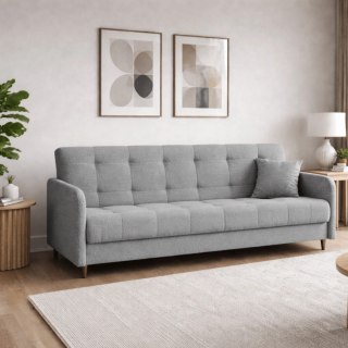 Sofa Rozkładana TIVOLI Szara Boucle