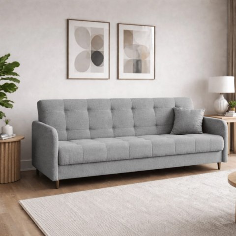 Sofa Rozkładana TIVOLI Szara Boucle