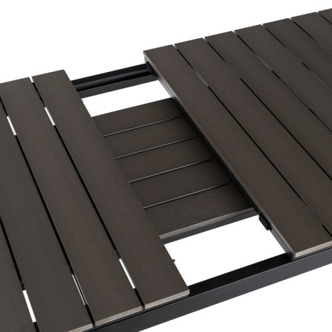 Stół Ogrodowy ARGOS 140-180 cm Ciemnoszary Dąb/Czarny