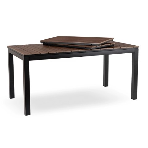 Stół Ogrodowy ARGOS 160-260 cm Orzech/Czarny