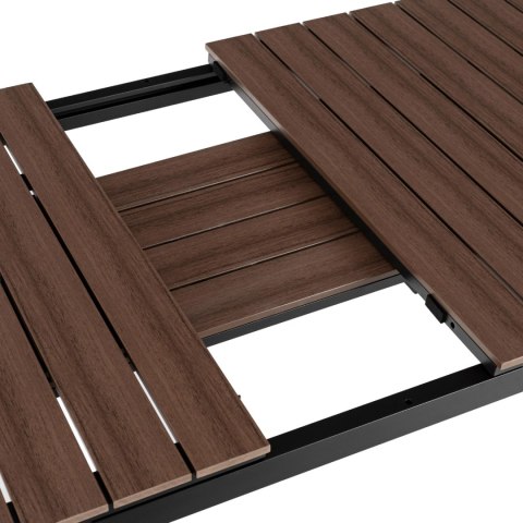 Stół Ogrodowy ARGOS 160-260 cm Orzech/Czarny