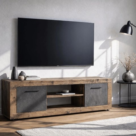 Szafka RTV BLAGO 140 cm Ciemny Dąb/Grafit