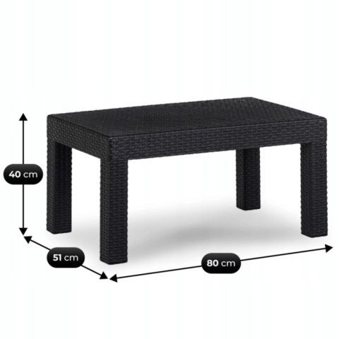 Zestaw Mebli Ogrodowych SAVIO Czarny