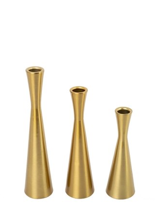 SHP Zestaw 3 świeczników SHP TRIO złoty