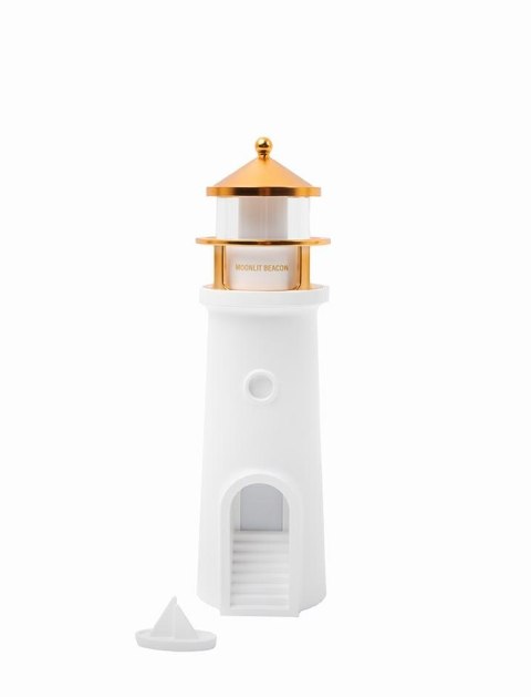 SHP Lampka nocna z projektorem SHP LIGHTHOUSE biało-złota