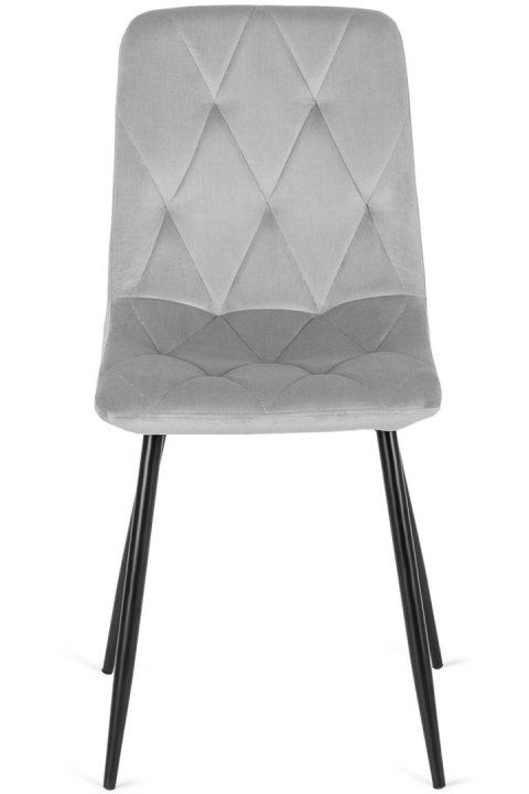 Krzesło tapicerowane BORGO VELVET LIGHT GREY SMOKE II GATUNEK
